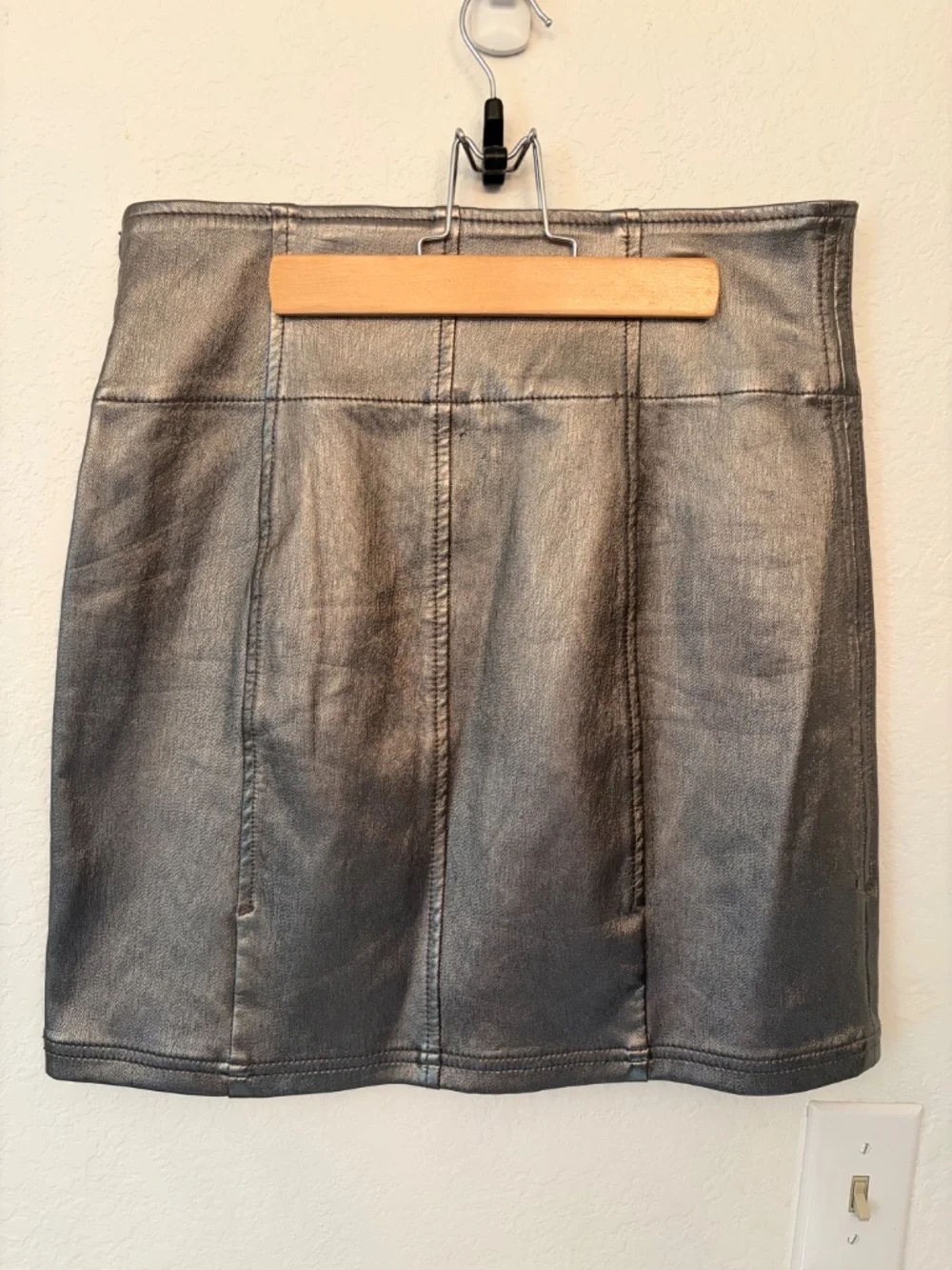 Free People metallic mini skirt